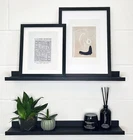 Set of 2 70 cm Floating wall shelves in Black or White Wall Hanging Home Decor
