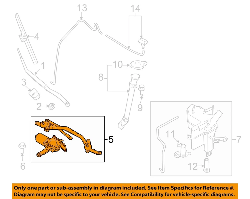 Used Windshield Wiper Motor fits: 2015 Nissan Murano  Grade A - Image 3 of 4