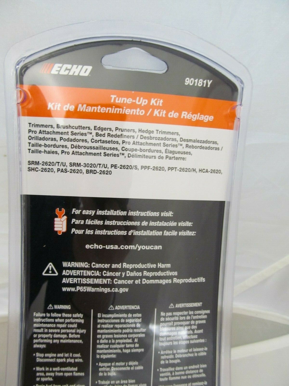 ECHO OEM TUNE UP KIT 90181Y SRM-2620 SRM-3020 PPT-2620 PAS-2620 BRD ...