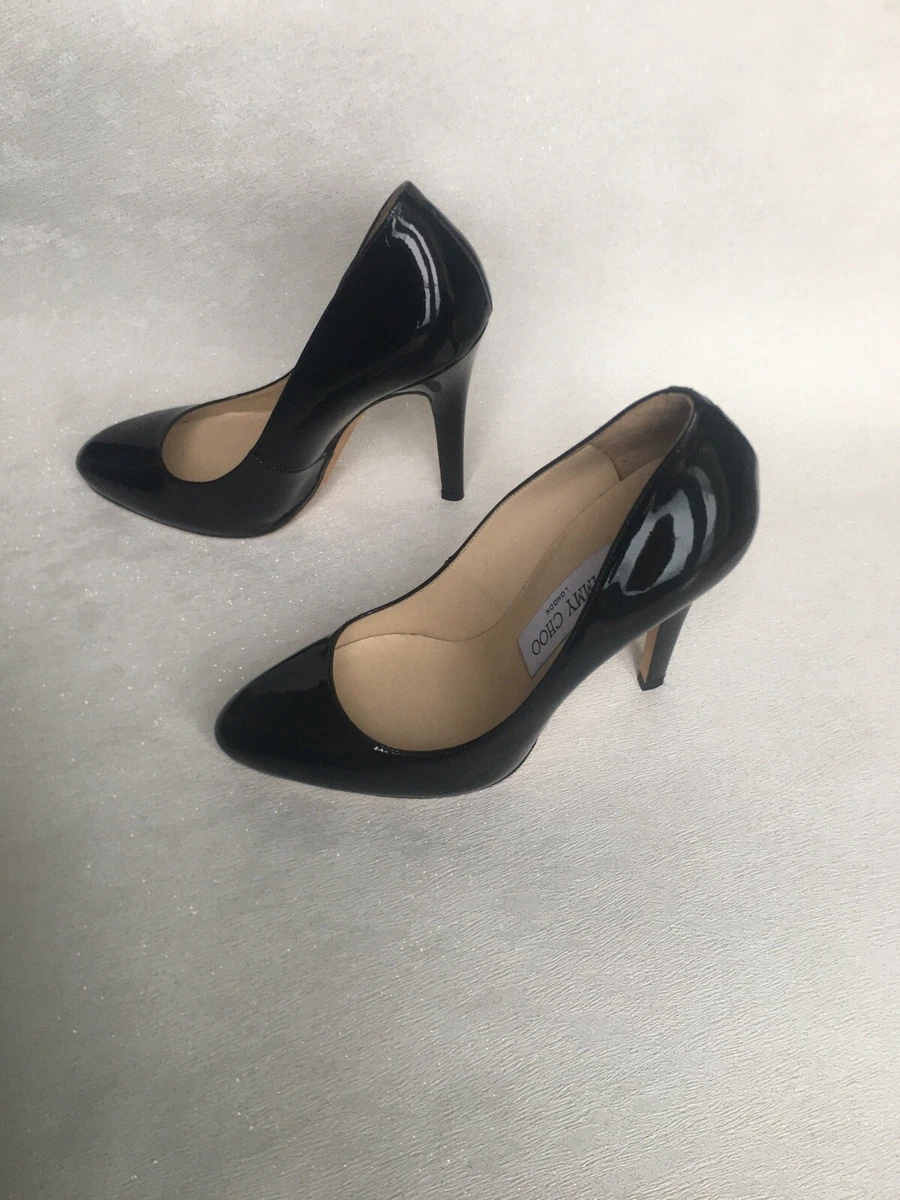 Jimmy choo black store patent heels