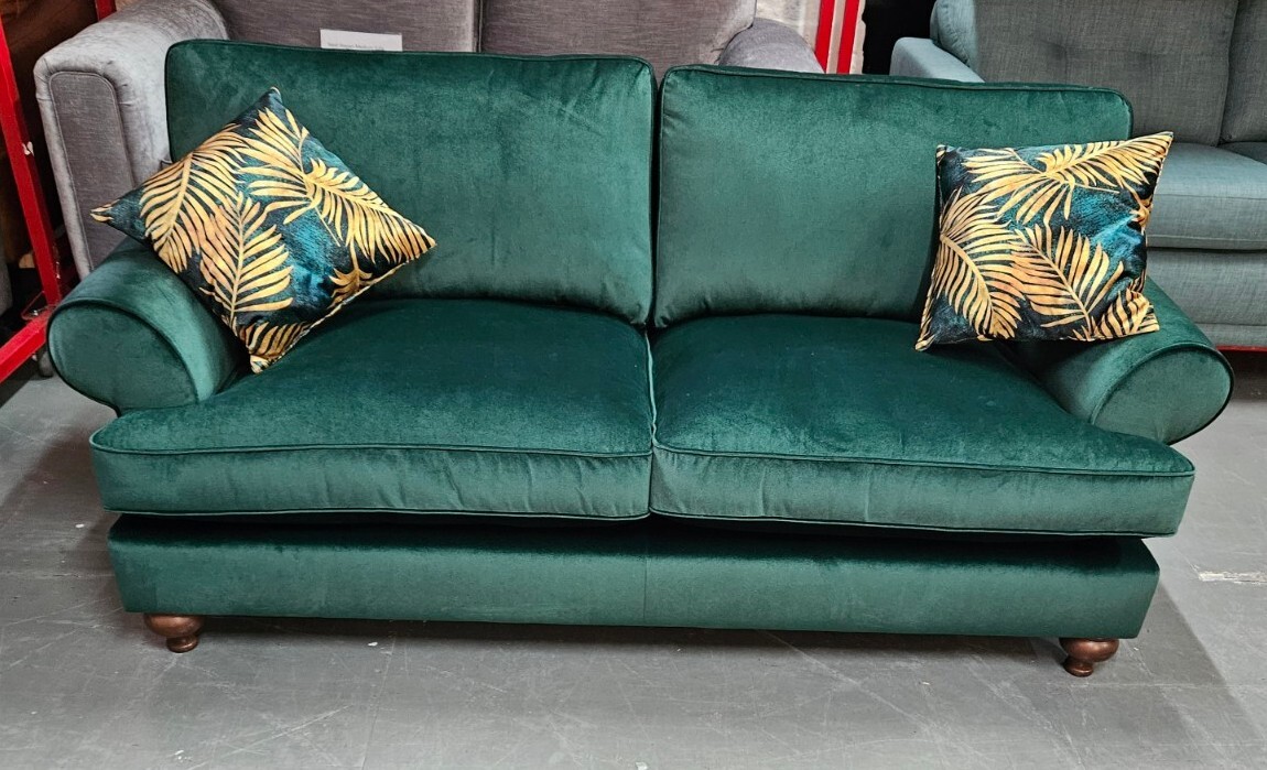 Velvet 3 Seater Sofa, Malta Velvet Forest Green RRP £999 eBay