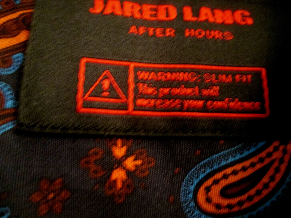 BLACK LABEL JARED LANG-ABSTRACT AUTUMN PAISLEY SHIRT-$225-2XL - Image 4 of 4