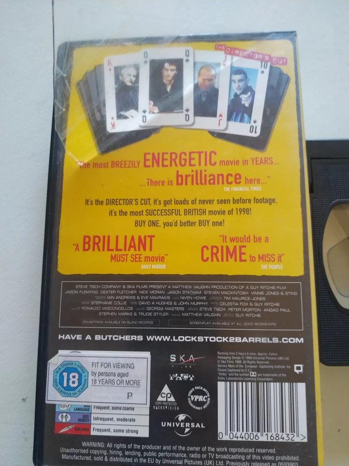 Lock Stock And Two Smoking Barrels The Directors Cut - VHS Kassette Tape English - Bild 2 von 4