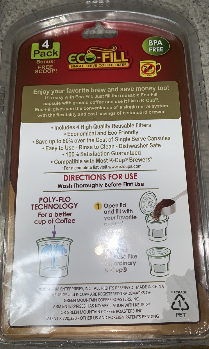 Perfect Pod Eco-Fill Single Serve Reusable Coffee Keurig Kcup