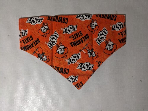 NEW- Homemade OSU Oklahoma State Cowboys Dog Bandana (8" x 6") Size S-M - Picture 2 of 7