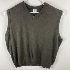 Cypress Links V Neck Golf Brown Sweater Vest Men  s Size XLT