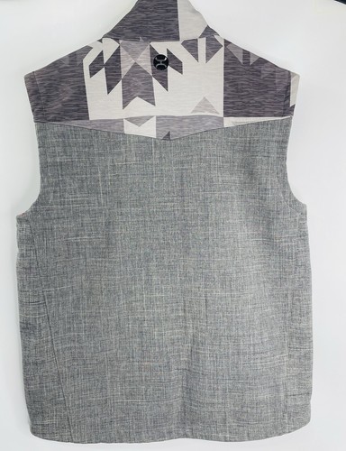 Hooey Men's Medium Softshell Grey Full Zip Aztec Pattern - Picture 3 of 6