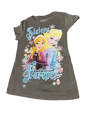 Disney Frozen Short Sleeve Elsa Anna Sisters Forever T-Shirt Girls