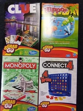Monopoly, Clue,Hungry hippos, Connect 4  ages 8+ from Hasbro Gaming Pack Of 4