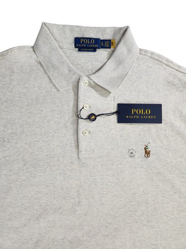 Polo Ralph Lauren Custom Slim Fit Grey HTR Polo Shirt Men's Size XL New - Picture 3 of 10