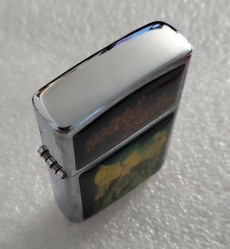 Vintage Cigarette Lighter Anamel Wild Ride with Flints - Picture 2 of 6