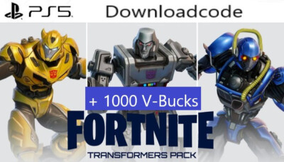 NEU DLC Key Code für Fortnite Transformers Pack + 1000 V-Bucks Playstation 5 PS