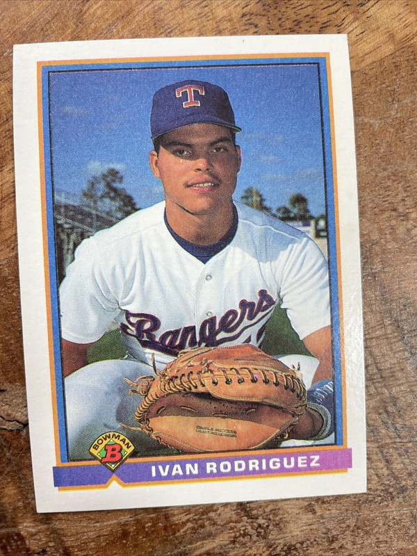 Ivan Rodriguez 9 Card lot 1991 Bowman Rookie Detroit Tigers Upper Deck Topps SPX