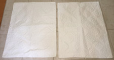 2 NEW WHITE STANDARD BED PILLOW SHAM SHAMS QUILTED 100 POLY 23X30 BEDSURE