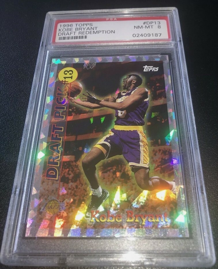 1996 TOPPS Kobe Bryant #DP13 DRAFT REDEMPTION ROOKIE RC PSA 8 RARE🔥🔥Investment