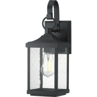 Progress Lighting P560153-031 Wall Lantern Park Court - Black, Seeded Glass 15''