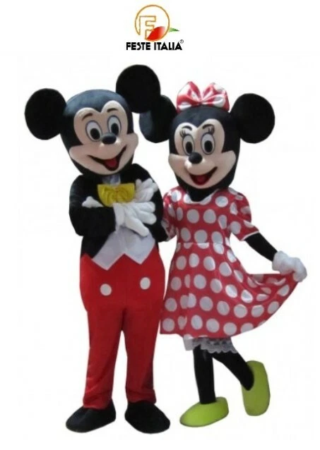 Mascotte Costume Minnie e Topolino Mickey Mouse per adulti animazione  carnevale