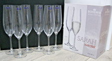 Bohemia Royal Crystal Box Set 6x "Sarah" Waterfall Champagne Flutes *New In Box*