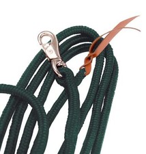 Rope Bodenarbeitsseil Nylonstrick Strick mit Bullsnap tanne gr&uuml;n