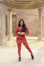 2-Piece Colombian Activewear Set – Scrunch Butt Leggings & Long-Sleeve Crop Top