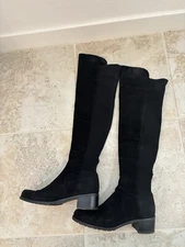 Stuart Weitzman Reserve boots Suede/black over the knee Size 35
