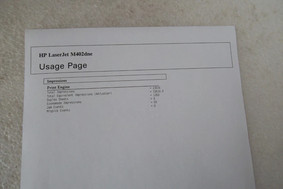 HP LaserJet Pro M402dne Printer USB Network Mono Duplex w/Toner 256MB C5J91A - Image 2 of 4