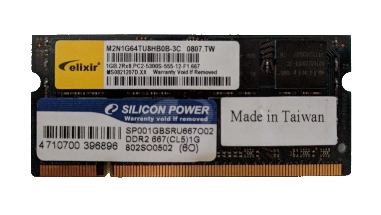 Ordenador Elixir SO-DIMM memoria (RAM) 1 módulos