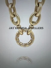 14k Solid Vermal Diamond Clasp, Pave Lab Diamond Carabiner Lock Clasp Jewelry