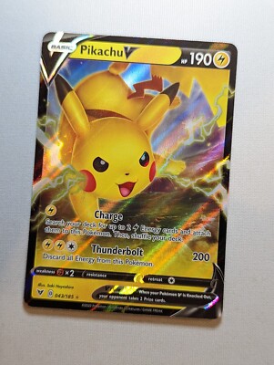 ピカチュウv 043/185 pikachu v 英語　ポケカ　pokemon Pikachu V 043/185 Vivid Voltage Pokemon Card - NM | eBay