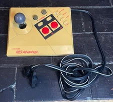 Vintage Nintendo NES Advantage Video Game Arcade Controller Tested Yellowed