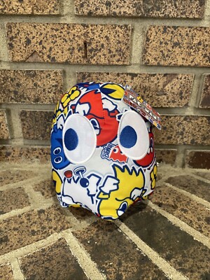 NEW LICENSED 7  Sticker Bomb Pac-Man Ghost Toy Factory Plush 2022 80s Retro NWT