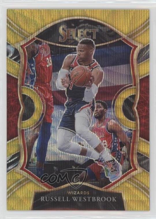 2020-21 Panini Select Concourse Gold Wave Prizm Russell Westbrook #39 hs9