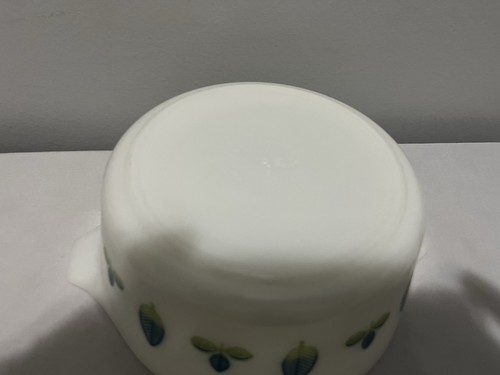 Rare Pyrex 1.5 Pint Blue & Green Leaf Casserole Dish No Lid Vintage Promo Item - Picture 5 of 5