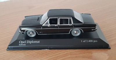 1:43 Minichamps Opel Diplomat B Schwarz 1967-77 OVP Limitiert Neuwertig Rarität.