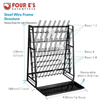 Lab Drying Rack Bottle Draining Rack Lab Glassware,Bottle Drying Stand Clean Dry