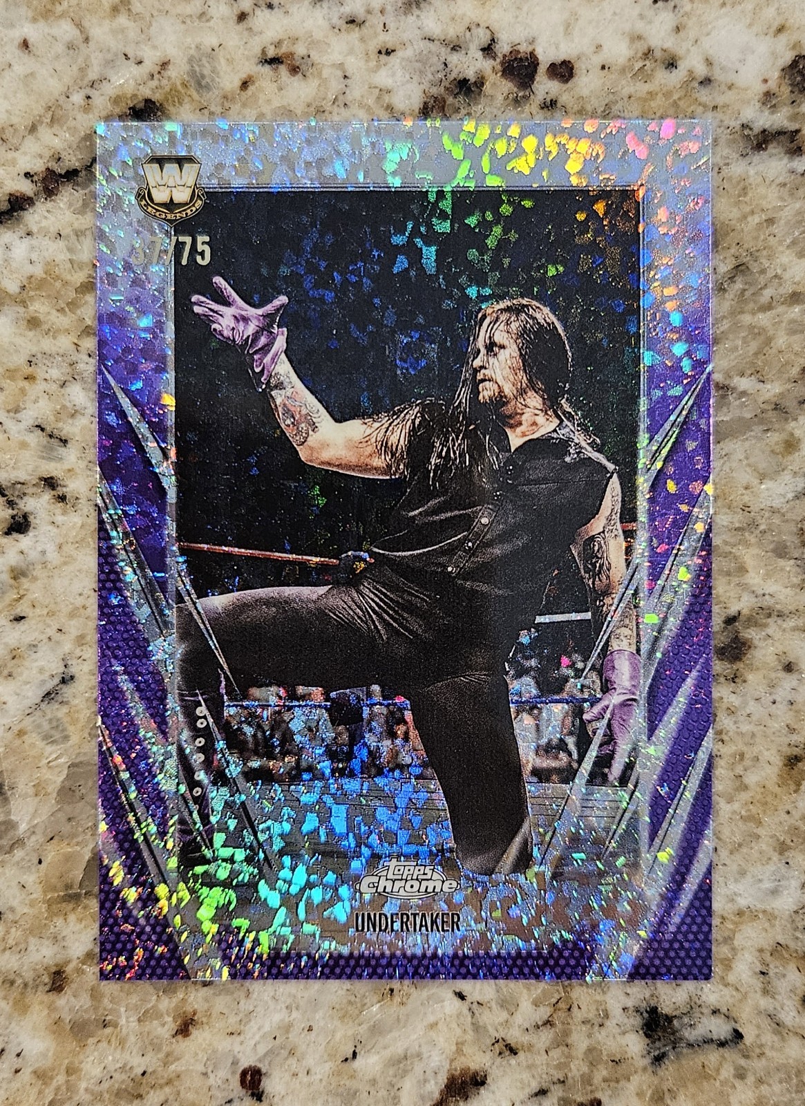 2026 Topps Chrome WWE Undertaker 37/75 Purple Mini Diamond Refractor Color Match
