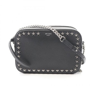 Jimmy Choo Wiegenlied Schultertasche Leder schwarz 18 x 12,5 x 6 cm aus Japan