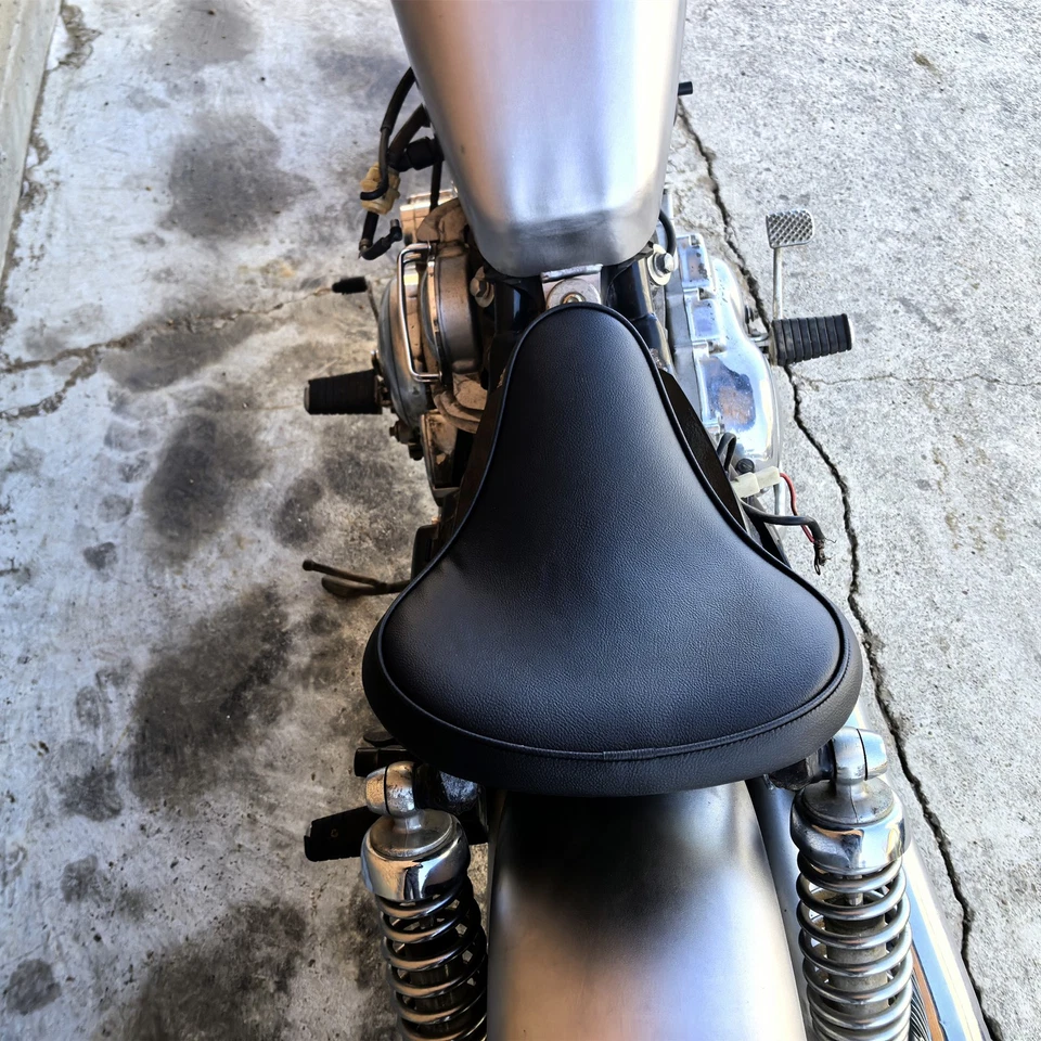 Driver Pillion Cushion Solo Seat Pad For Yamaha Virago750 XV750 1984-1998 1990 - Image 4 of 4