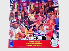 NEW Ceaco Funny Faces New York Diner 550 Piece Jigsaw Puzzle