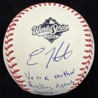 Kiké Hernandez Dynasty Signed 2025 World Series Logo Baseball MLB Holo