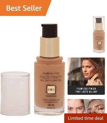 Facefinity All Day Flawless 3-in-1 Foundation 80 Bronze - LSF 20, 30ml