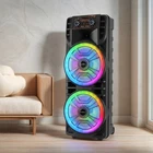 Loud Portable Bluetooth Speaker Dual 12" Subwoofer Heavy Bass Sound System w/Mic