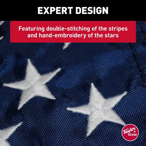 Taylor Made Sewn Flag for Boats, 12" x 18", -Nylon, Fade Resistant, Brass Gro... - Picture 5 of 7