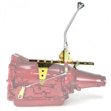 Deluxe Push Button Transmission Shifter Kit w/ 12 Chrome Arm for Ford AOD 