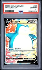 2020 POKEMON SWORD & SHIELD #197 FULL ART/SNORLAX V PSA 10 on eBay