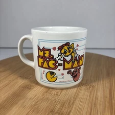 Vintage Ms. Pac-Man Coffee Mug Bally Midway MFG Co RARE 80s