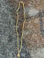 14K Gold Rope Chain Necklace, Sailboat Charm ...