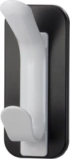 Officemate Magnet plus Magnetic Double Coat Hook, Black/White (92522)