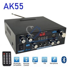 Home Audio Amplifier Bluetooth 5.0 Stereo Receiver Max 450W Power Amplifier AK55