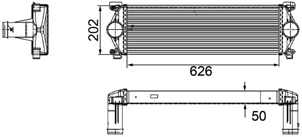 1X Mahle CI 254 000P LadeluftküHler FüR Renault Renault Trucks-image